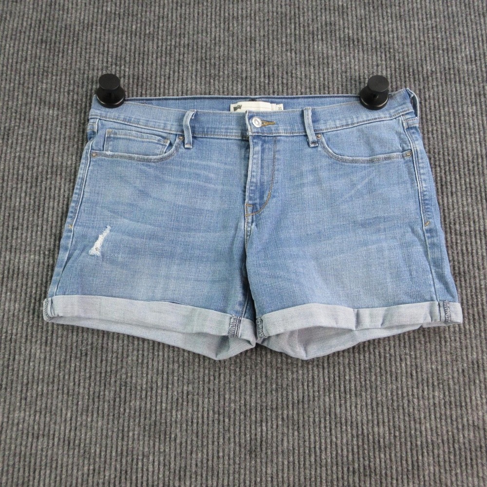 Levi's Shorts Womens 31 Blue Mom Cuffed Denim High Rise Stretch 5-Pocket 36x4*